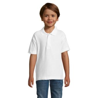 SUMMER II KIDS Polo 170g, weiß Weiß | L