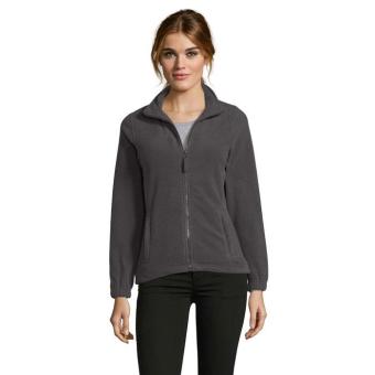 NORTH WOMEN ZIPPED FLEECE, anthracite grey Anthracite grey | L