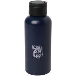 Trinity 600 ml RCS certified recycled aluminium water bottle with RPET lid Navy