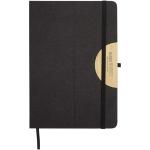 Laura A5 hard cover notebook and ballpoint pen gift set Black