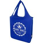 Ash RPET large foldable tote bag 14L Dark blue