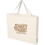 Odessa 220 g/m² GRS recycled cotton large tote bag Nature