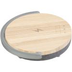 Prixton 4-in-1 10W Bluetooth® speaker with LED light and wireless charging base Timber