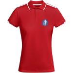 Tamil short sleeve women's sports polo, red/white Red/white | L