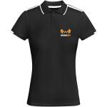 Tamil short sleeve women's sports polo, black/white Black/white | L