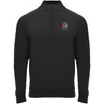 Epiro long sleeve unisex quarter zip sweatshirt, black Black | L