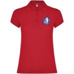 Star short sleeve women's polo, red Red | 3XL