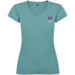 Victoria T-Shirt mit V-Ausschnitt für Damen, Staubiges Blau Staubiges Blau | L