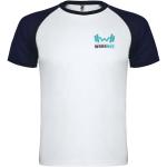 Indianapolis T-Shirt Unisex aus recyceltem Material, Weiß, Marine Blau Weiß, Marine Blau | L