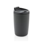 XD Collection GRS recycelter PP-Becher mit Flip-Deckel Grau