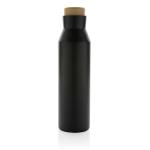 XD Collection Gaia RCS certified recycled stainless steel vacuum bottle Black