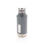 XD Collection Leak proof vacuum bottle with logo plate Convoy grey