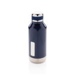 XD Collection Leak proof vacuum bottle with logo plate Aztec blue