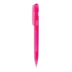 XD Collection Devin transparenter Stift aus GRS zertifiziertem rABS Rosa