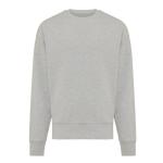 Iqoniq Kruger Relax-Rundhals-Sweater aus recycelt. Baumwolle, Grau meliert Grau meliert | XXS