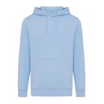 Iqoniq Rila lightweight recycled cotton hoodie, skyblue Skyblue | XXS