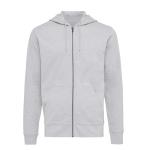 Iqoniq Abisko Zip-Kapuzenpullover aus recycelter Baumwolle, Grau meliert Grau meliert | XXS