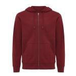 Iqoniq Abisko Zip-Kapuzenpullover aus recycelter Baumwolle, Burgunderrot Burgunderrot | XL