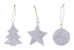 Chandun Weihnachtsbaumschmuck-Set Dunkelgrau