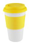 Soft Touch mug with silicone White/yellow