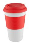 Soft Touch mug with silicone Red/white