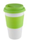 Soft Touch mug with silicone, white White, softgreen