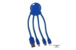 2087 | Xoopar Eco Octopus GRS Charging cable Aztec blue