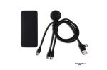 3199 | Xoopar Mr. Bio Powerbank and cable pack 7.000mAh Schwarz