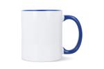 Mug subli Oslo colored inside & handle 300ml Blue/white