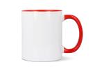 Mug subli Oslo colored inside & handle 300ml White/red