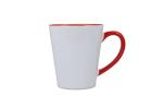 Mug subli Melbourne colored edge & handle 300ml White/red