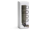 Sagaform Coffee & More Espresso Mug 4-pcs 100ml Dark grey