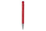 Ball pen Atlas transparent metal tip Transparent red