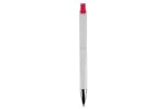 Ball pen Riva hardcolour White/red