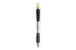 Highlighter- and ball pen, silver Silver,yellow