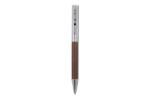 Metal ball pen and rollerball set walnut wood in gift box Timber