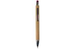 Ball pen New York bamboo with stylus Red