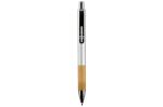 Metal pen with wooden grip Silver