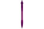 Cosmo ball pen transparent rubber round clip Transparent purple