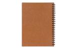 Notebook recycled leather Midi Light brown