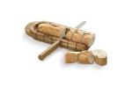 Baguette holder with knife Timber