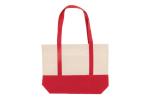 Strandtasche Baumwollsegeltuch OEKO-TEX® 280g/m² 42x10x30cm Rot