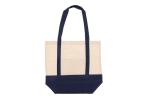 Shopping bag OEKO-TEX® cotton 140g/m² 40x10x35cm Dark blue