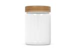 Canister glass & bamboo 900ml Transparent