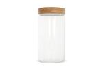 Canister glass & bamboo 1200ml Transparent