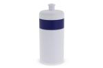 Sportflasche mit Rand 500ml Weiß/blau