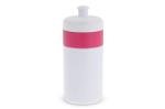 Sportflasche mit Rand 500ml Rosa/weiß