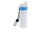 Sportflasche mit Rand und Kordel 750ml, hellblau Hellblau, offwhite