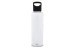 Water bottle Loop transparent R-PET 600ml Transparent black