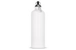 Water bottle aluminum with carabiner 750ml White